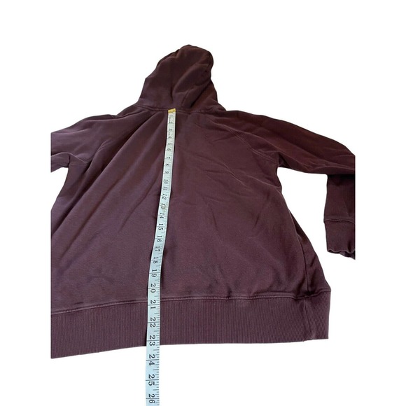 The North Face Hoodie Womens Size Medium M Burgundy Pullover Logo Sweatshirt - Picture 3 of 7